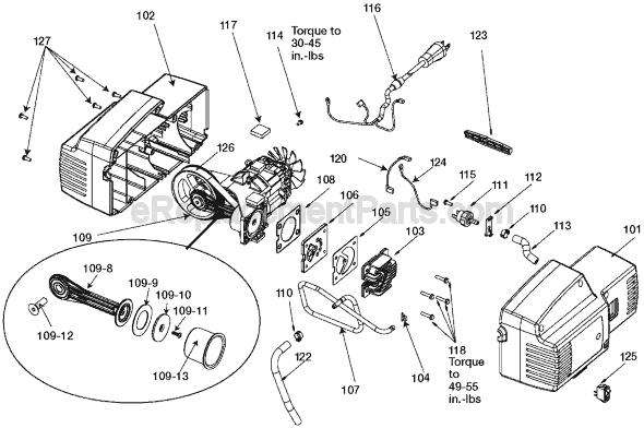 Page B Diagram and Parts List for CFFN250T Type 0 Porter Cable Compressor